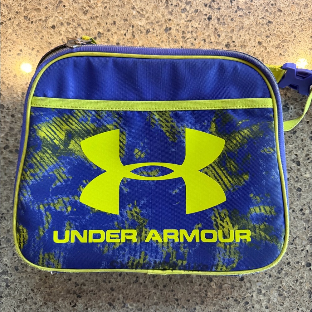 Under Armour Blue and Neon Yellow Lunch Tote